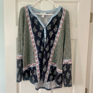 Style&Co blouse floral 1X